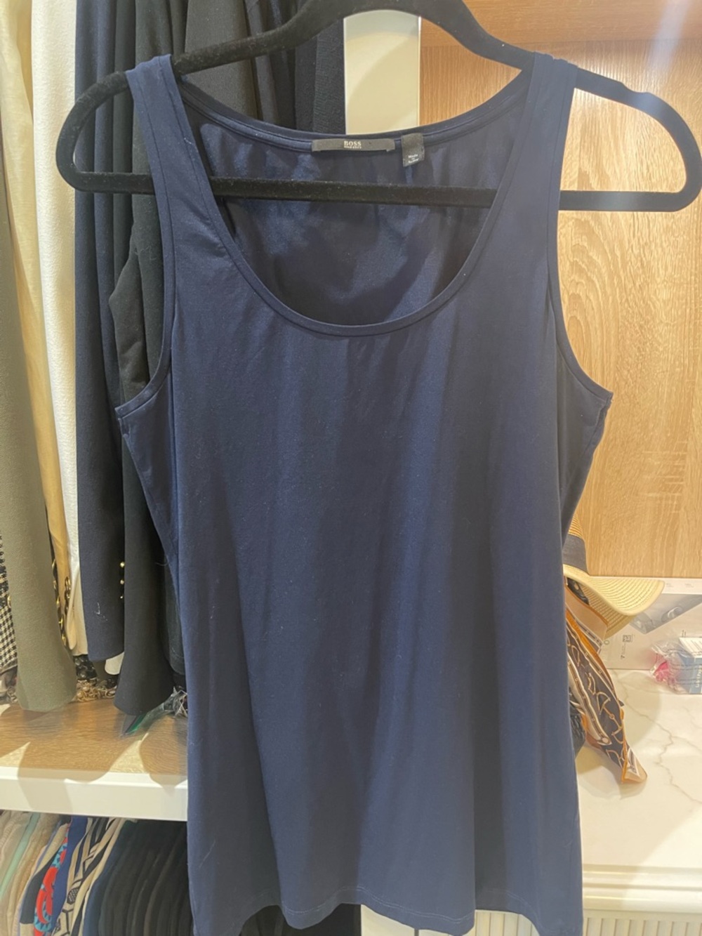 Hugo Boss Navy Scoop Neck Tank Top